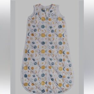 Dreamland Moon and Stars Kids Pajamas - White and Blue small 0:6m